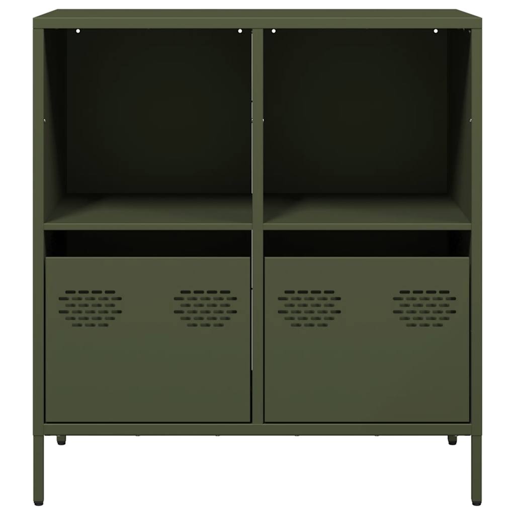 vidaXL Dulap, verde măsliniu, 68x39x73,5 cm, oțel laminat la rece