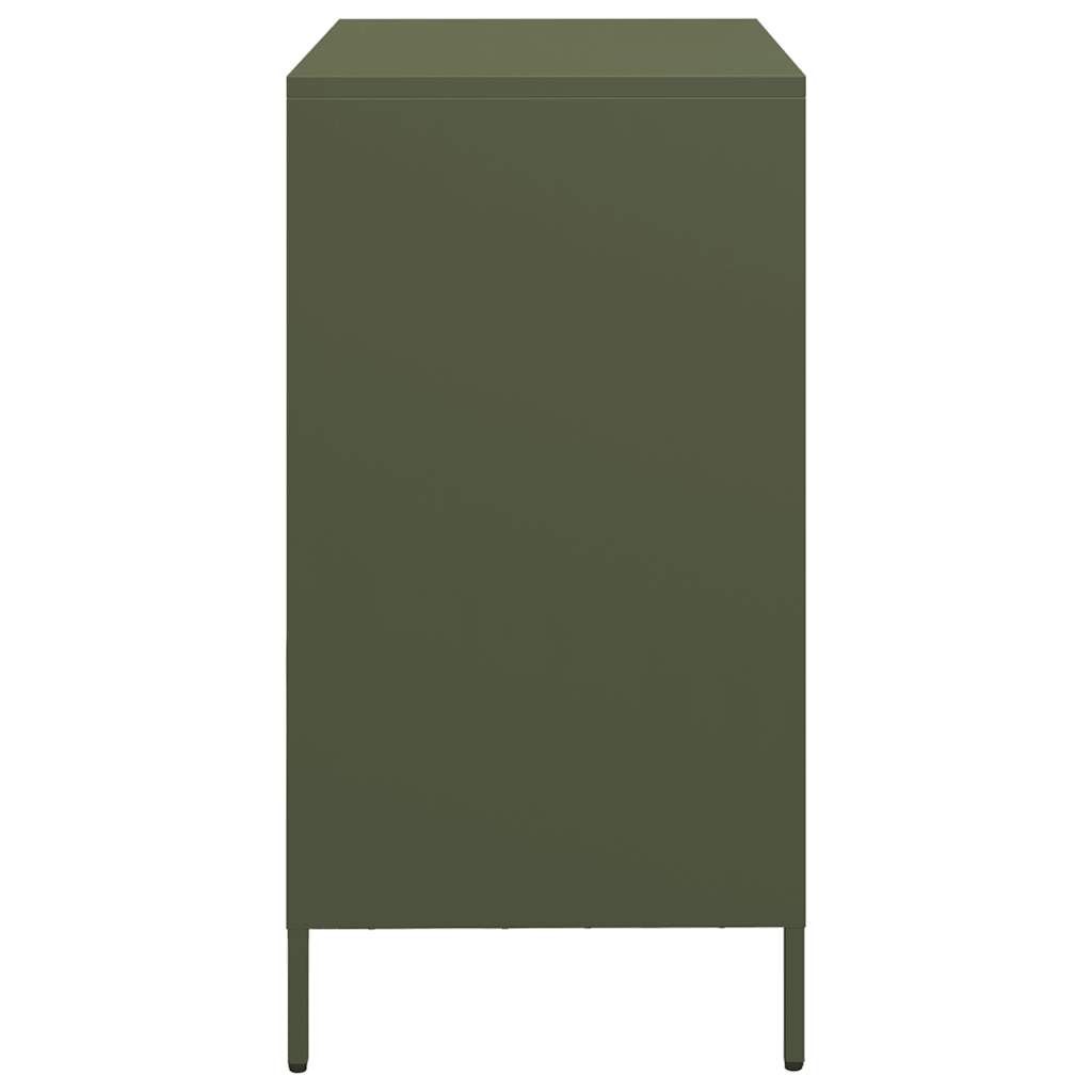 vidaXL Dulap, verde măsliniu, 68x39x73,5 cm, oțel laminat la rece