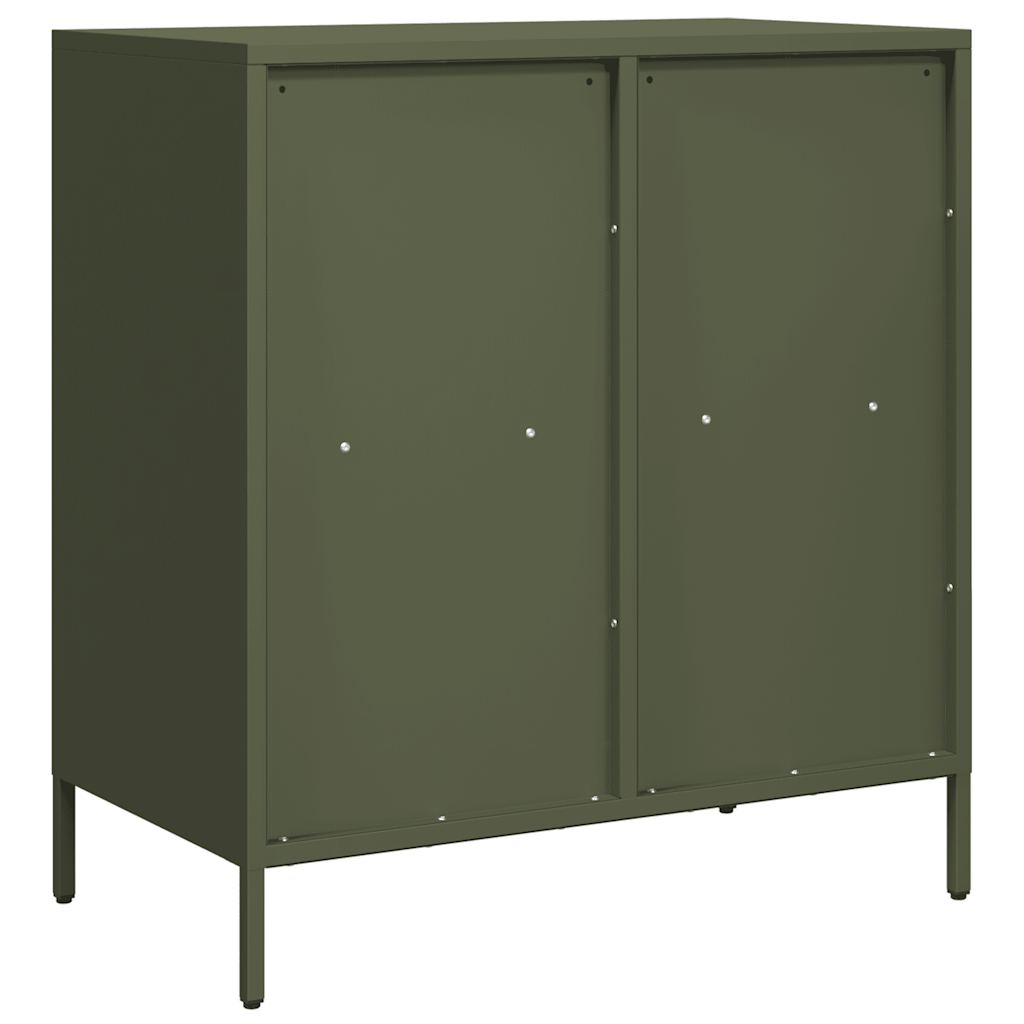 vidaXL Dulap, verde măsliniu, 68x39x73,5 cm, oțel laminat la rece