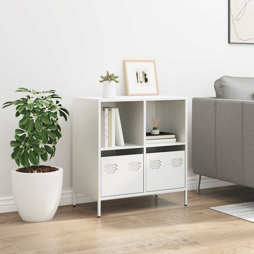 vidaXL Dulap, alb, 68x39x73,5 cm, oțel laminat la rece