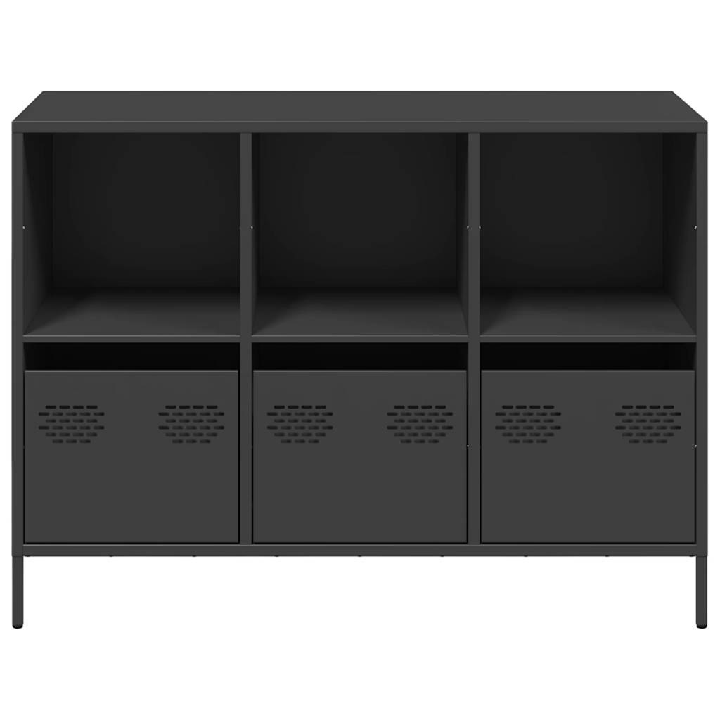 vidaXL Dulap, negru, 101,5x39x73,5 cm, oțel laminat la rece