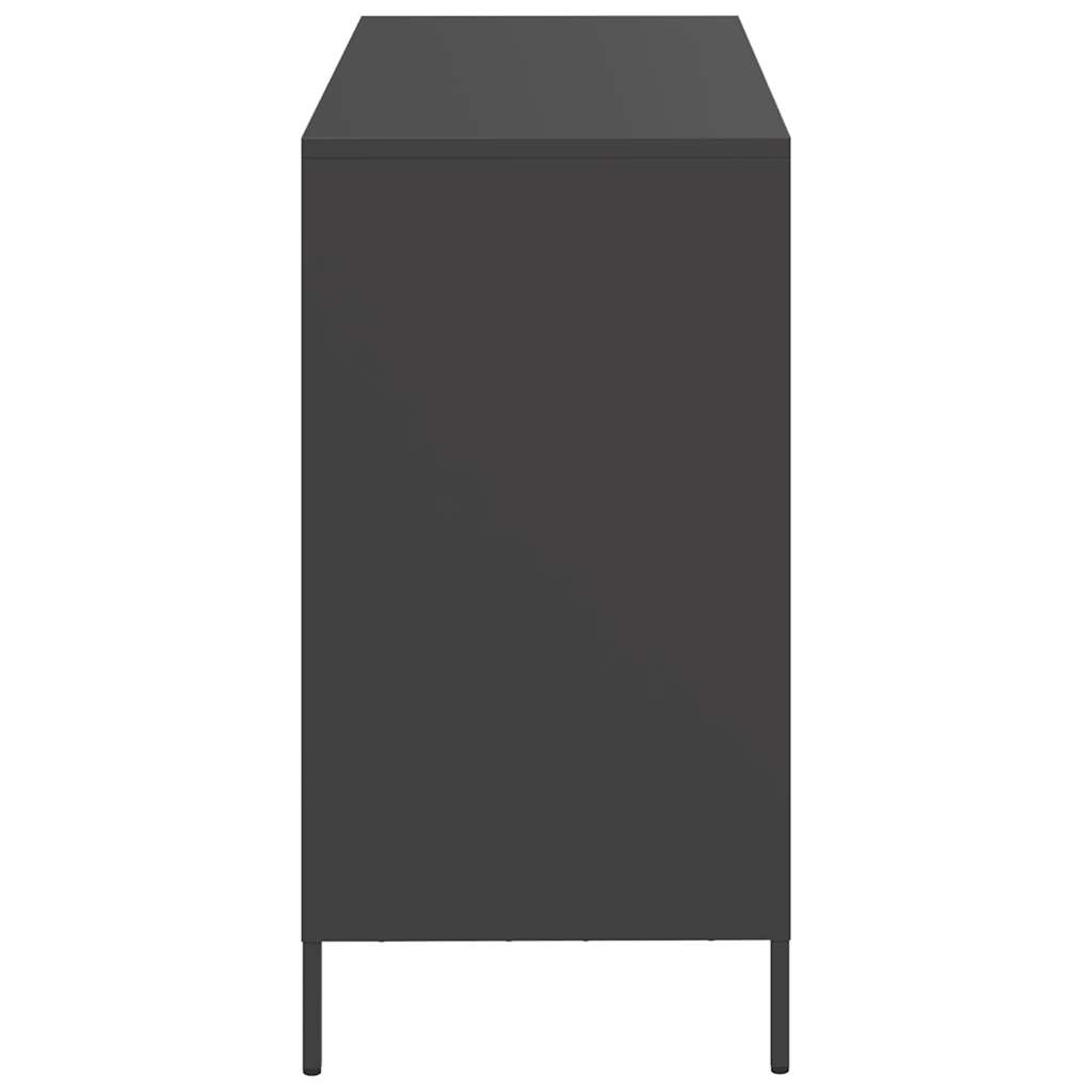 vidaXL Dulap, negru, 101,5x39x73,5 cm, oțel laminat la rece