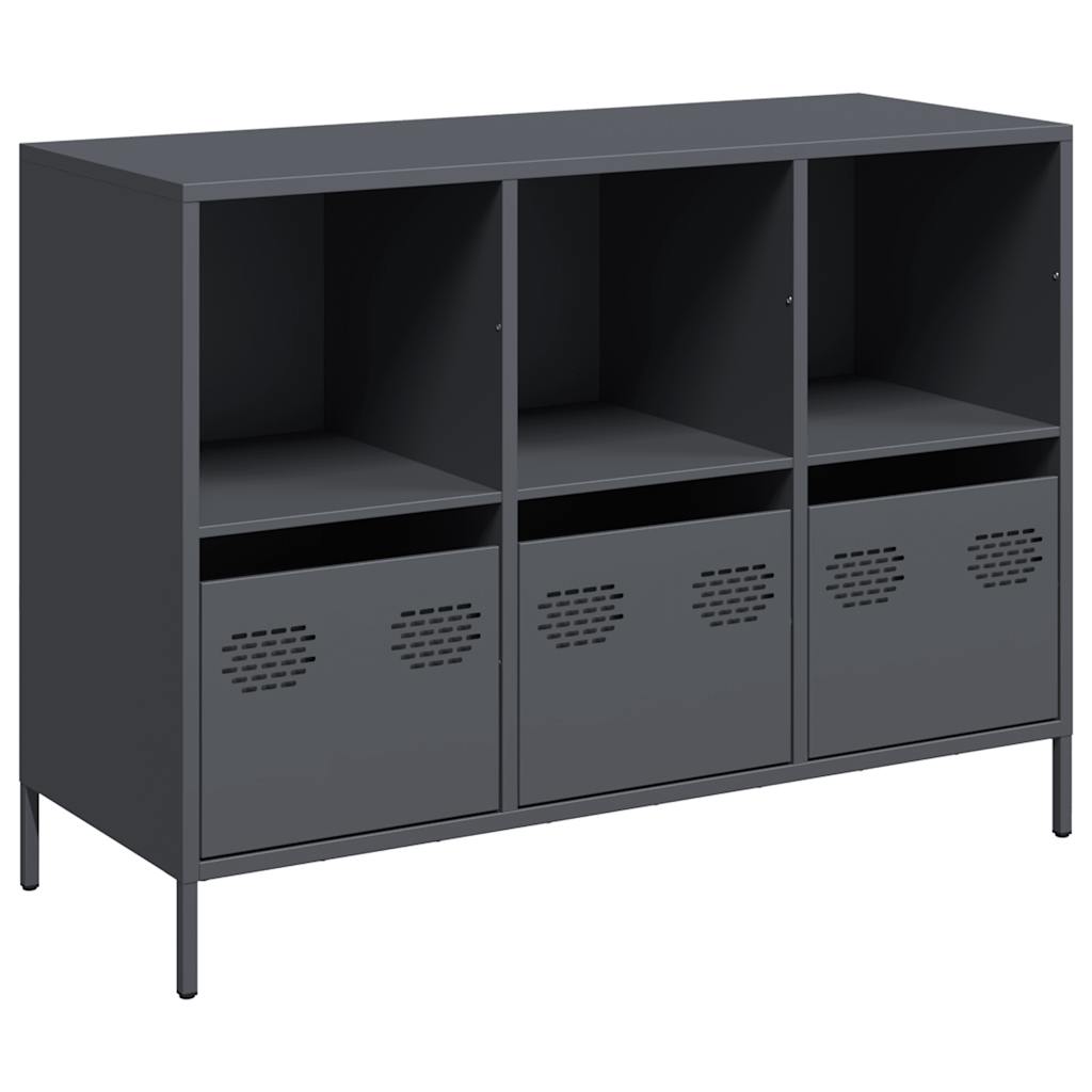 vidaXL Dulap, antracit, 101,5x39x73,5 cm, oțel laminat la rece