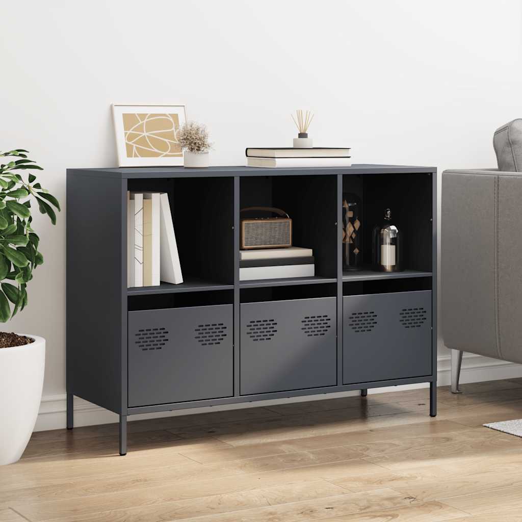 vidaXL Dulap, antracit, 101,5x39x73,5 cm, oțel laminat la rece