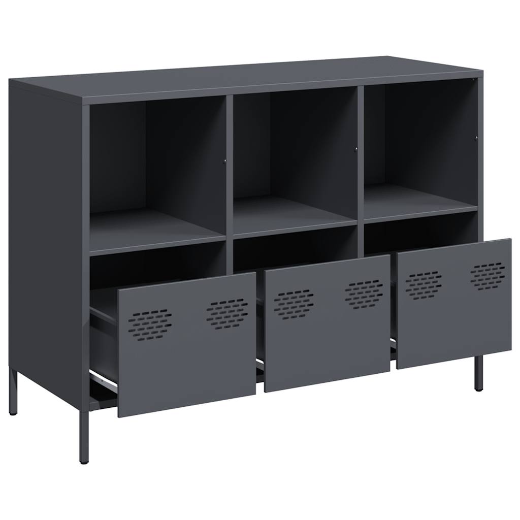 vidaXL Dulap, antracit, 101,5x39x73,5 cm, oțel laminat la rece
