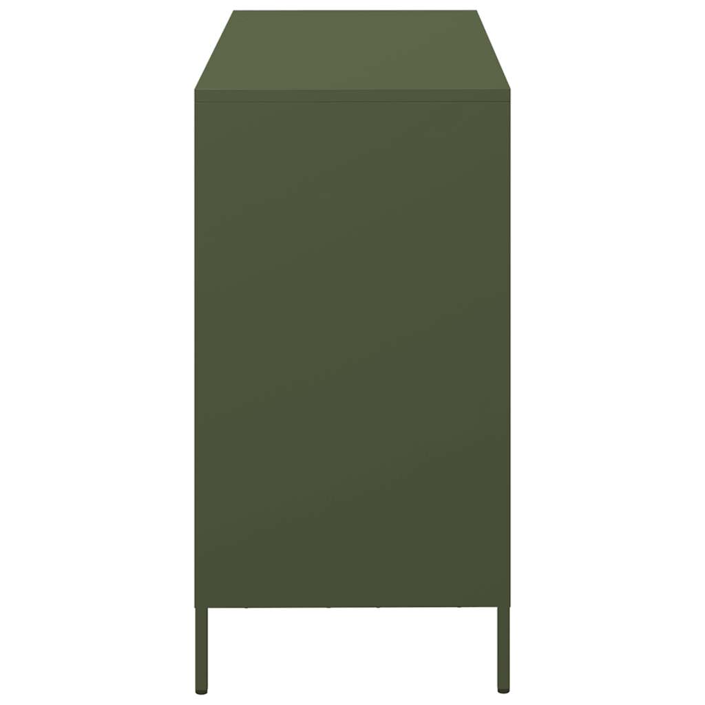 vidaXL Dulap, verde măsliniu, 101,5x39x73,5 cm, oțel laminat la rece