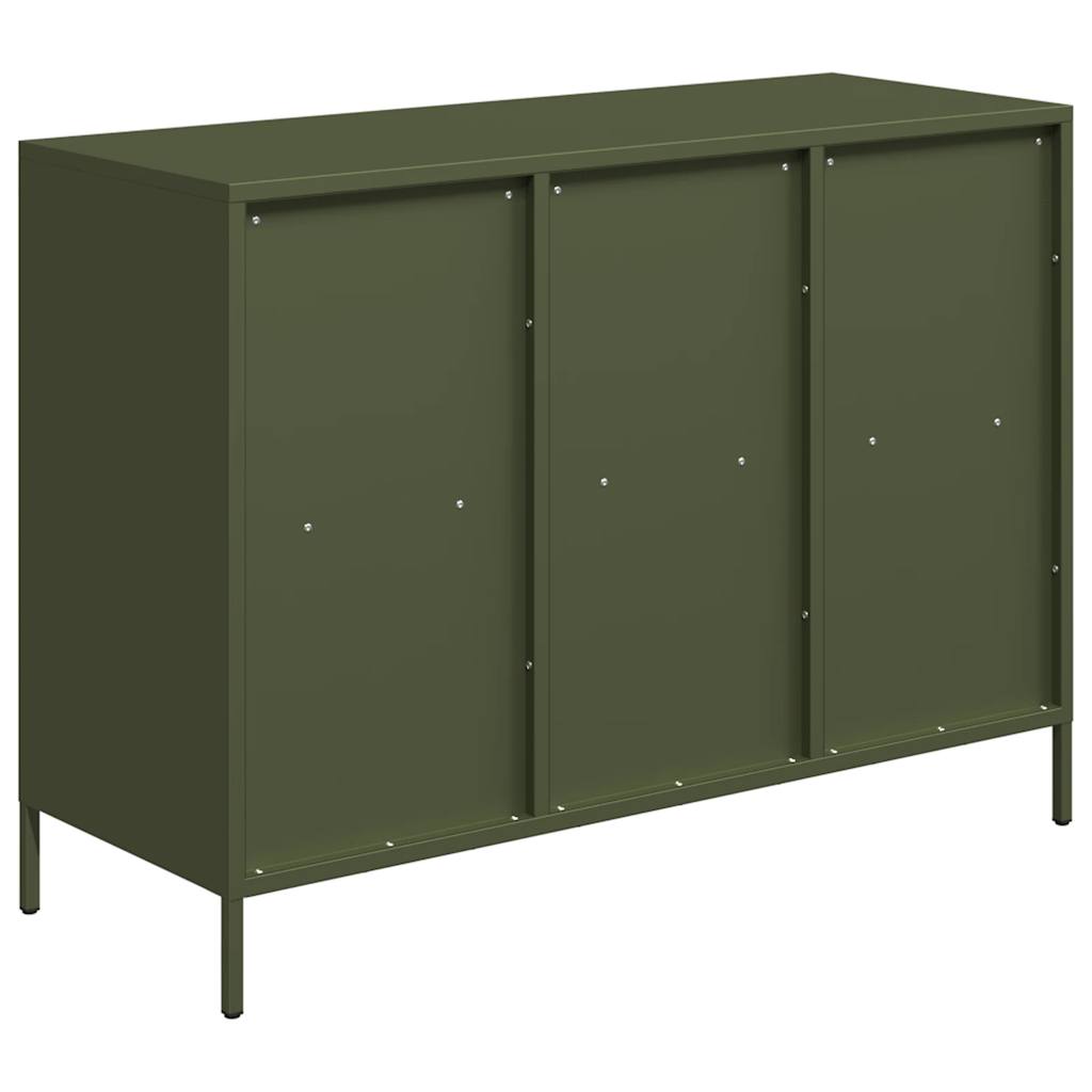 vidaXL Dulap, verde măsliniu, 101,5x39x73,5 cm, oțel laminat la rece