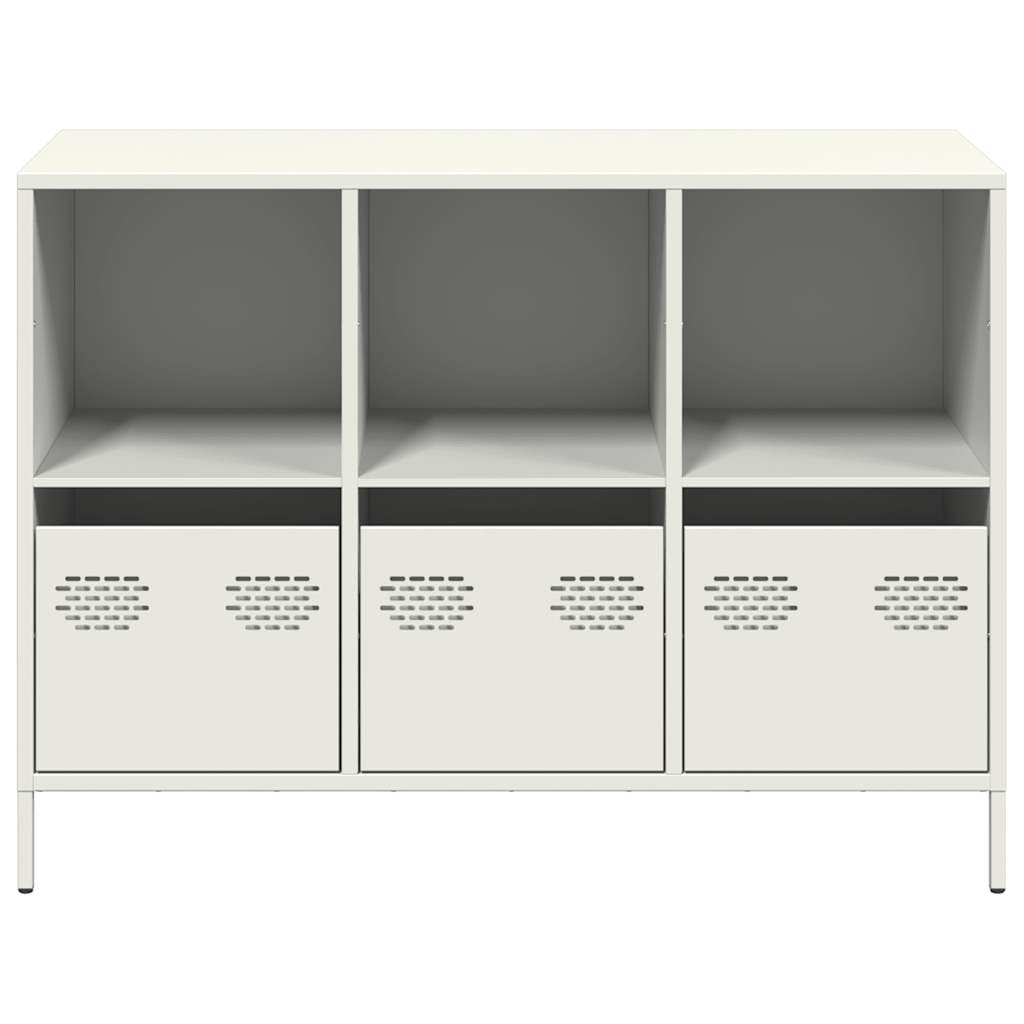 vidaXL Dulap, alb, 101,5x39x73,5 cm, oțel laminat la rece