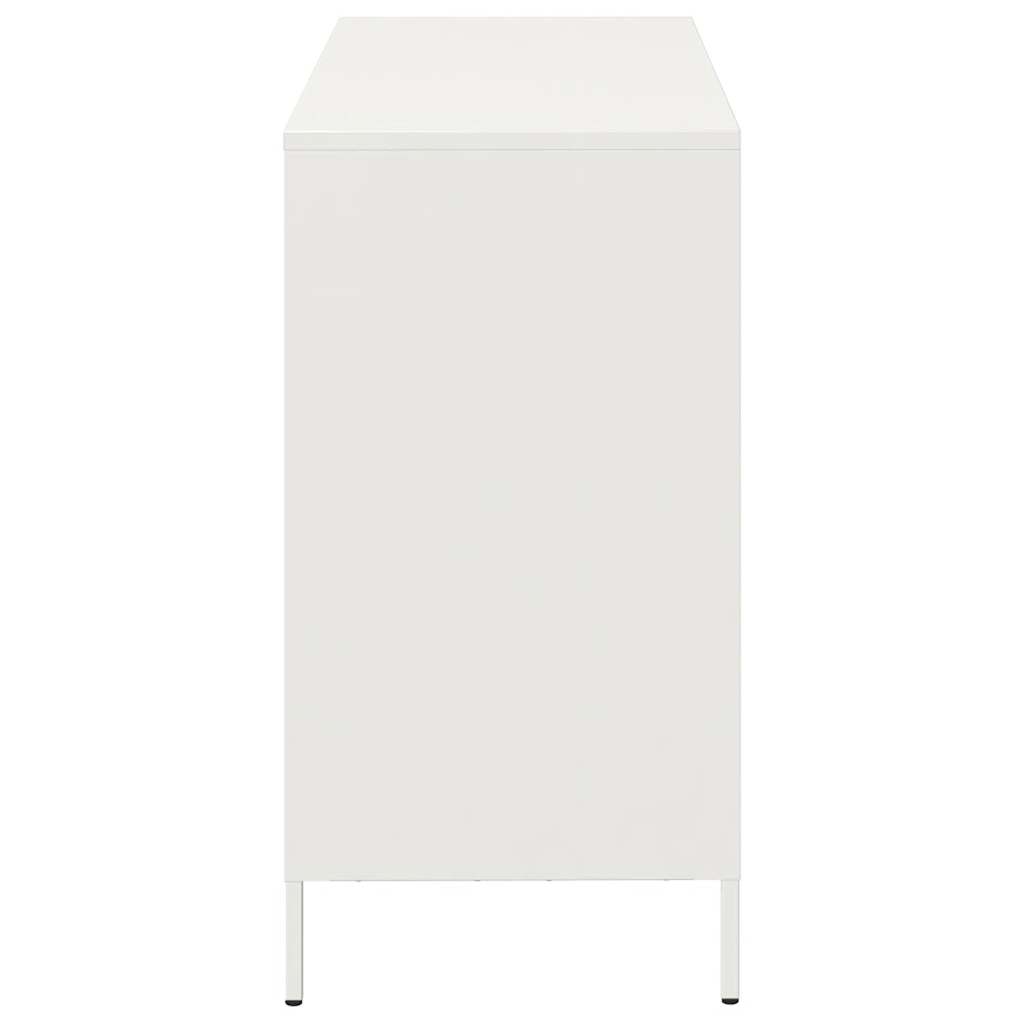 vidaXL Dulap, alb, 101,5x39x73,5 cm, oțel laminat la rece