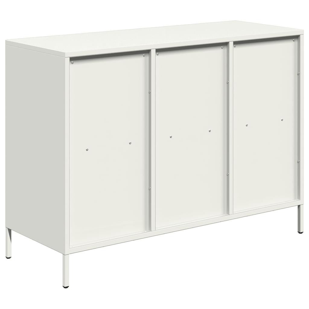 vidaXL Dulap, alb, 101,5x39x73,5 cm, oțel laminat la rece