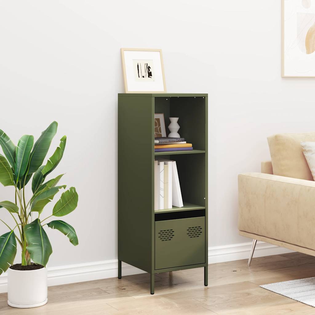vidaXL Dulap înalt verde măslină 35x39x103,5 cm oțel vidaXL Dulap înalt verde măslină 35x39x103,5 cm oțel