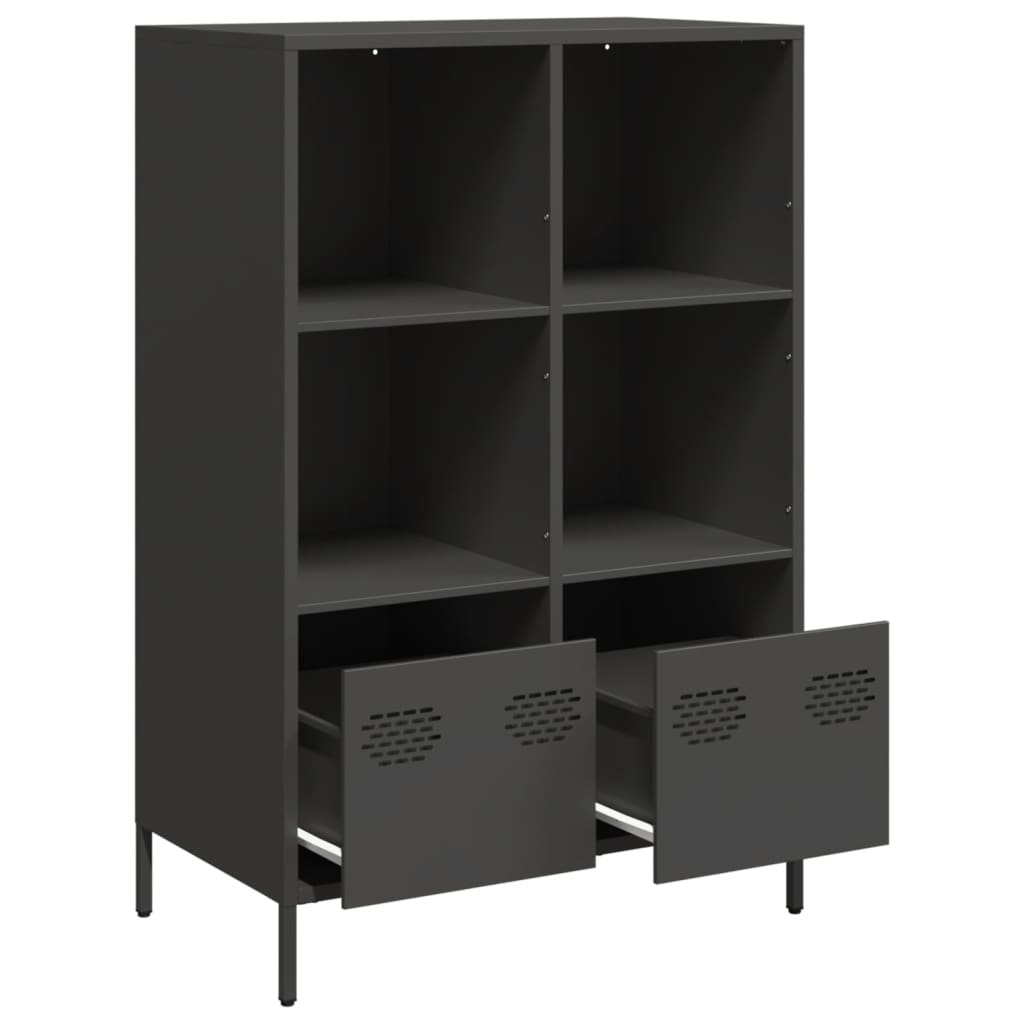 vidaXL Dulap înalt, negru, 68x39x103,5 cm, oțel