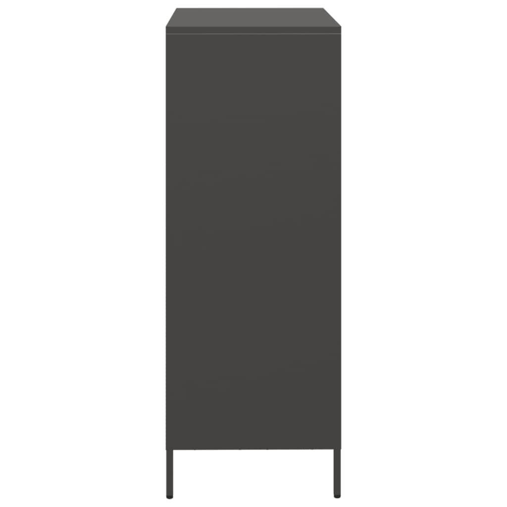 vidaXL Dulap înalt, negru, 68x39x103,5 cm, oțel