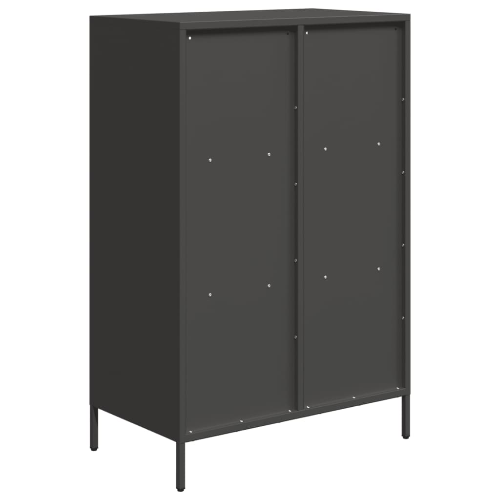 vidaXL Dulap înalt, negru, 68x39x103,5 cm, oțel