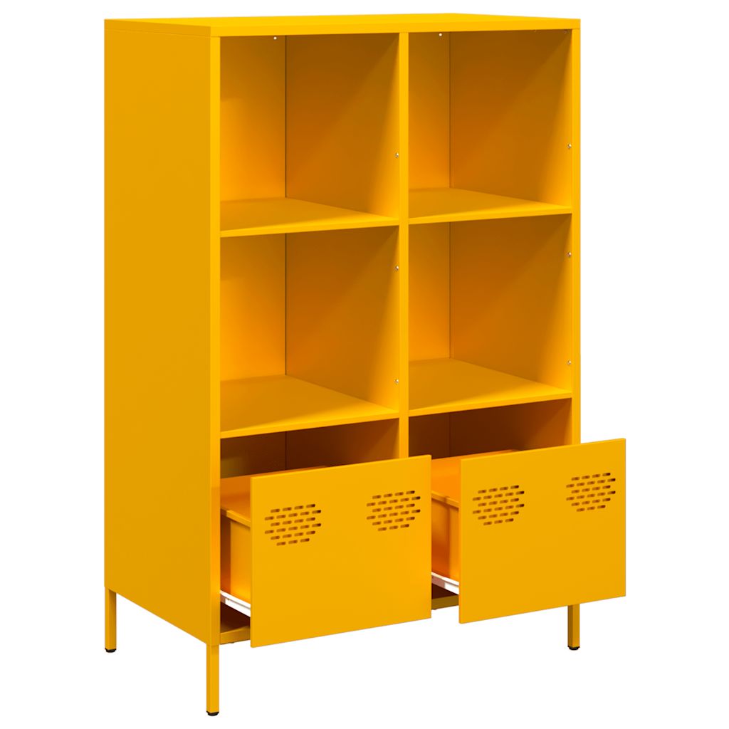 vidaXL Dulap înalt, galben muștar, 68x39x103,5 cm, oțel vidaXL Dulap înalt, galben muștar, 68x39x103,5 cm, oțel