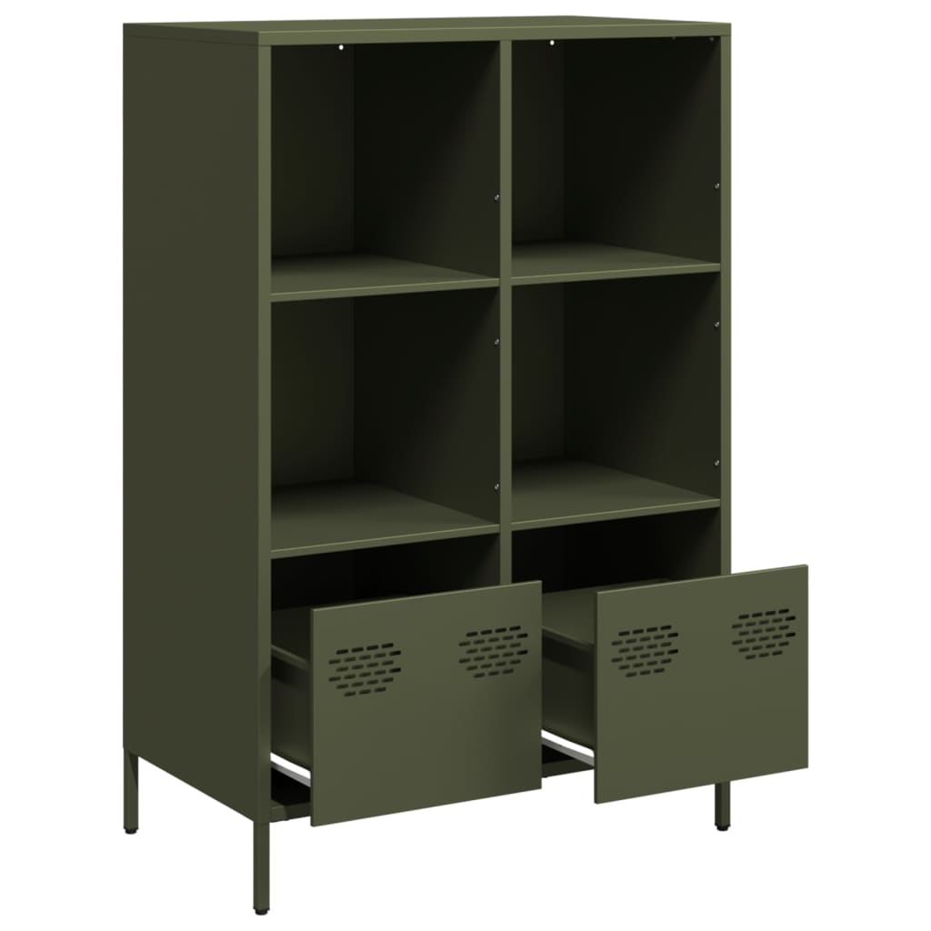 vidaXL Dulap înalt, verde măsliniu, 68x39x103,5 cm, oțel vidaXL Dulap înalt, verde măsliniu, 68x39x103,5 cm, oțel