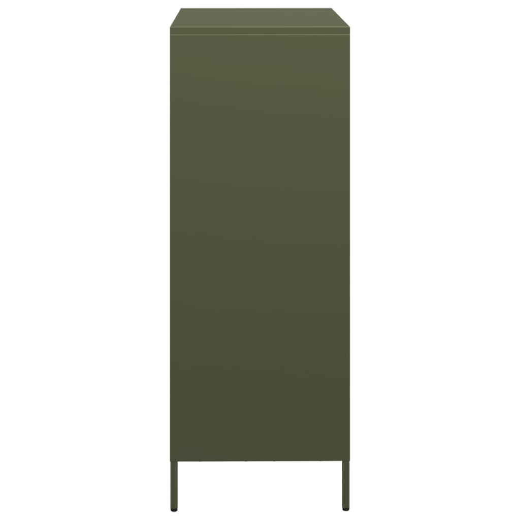 vidaXL Dulap înalt, verde măsliniu, 68x39x103,5 cm, oțel vidaXL Dulap înalt, verde măsliniu, 68x39x103,5 cm, oțel