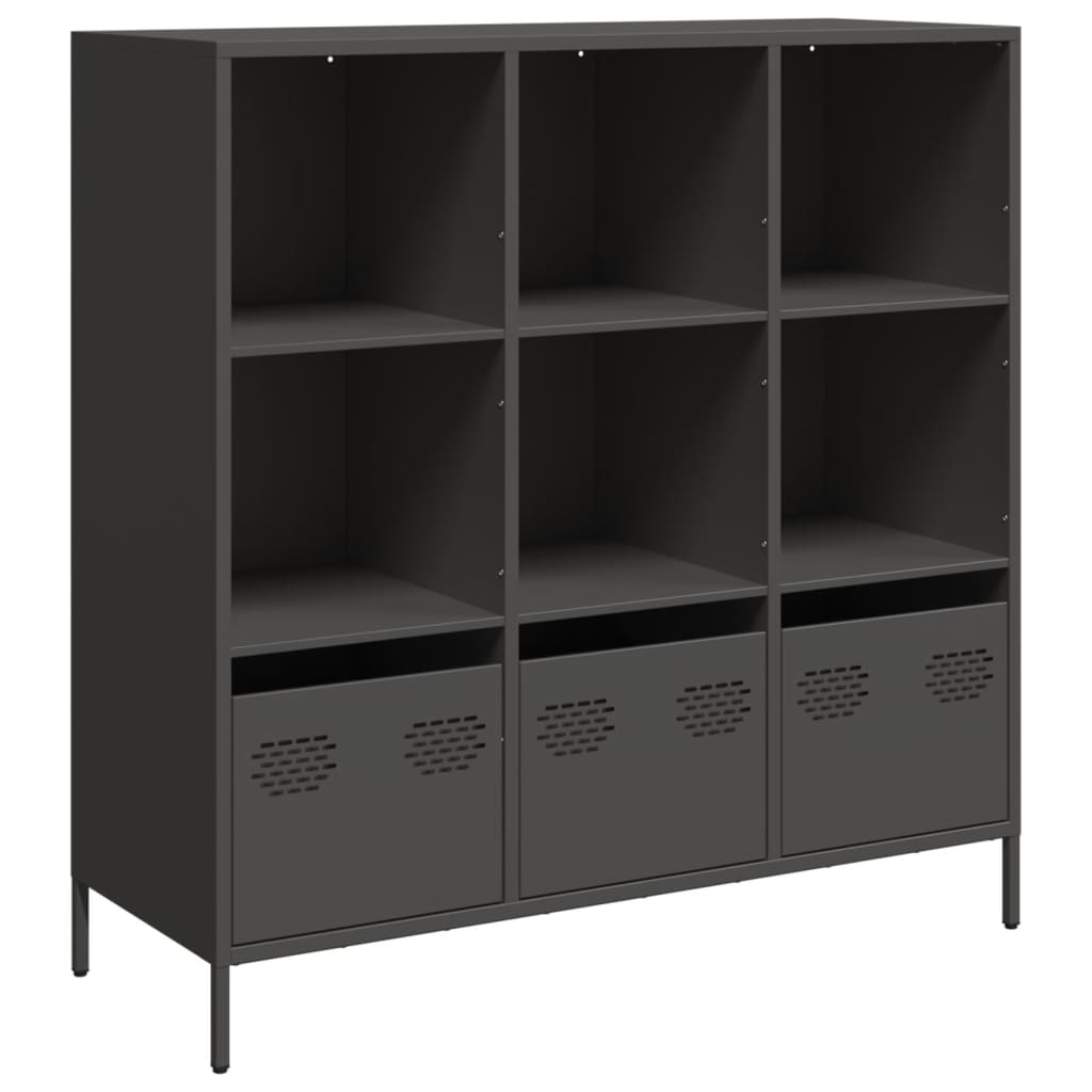 vidaXL Dulap înalt, negru, 101,5x39x103,5 cm, oțel