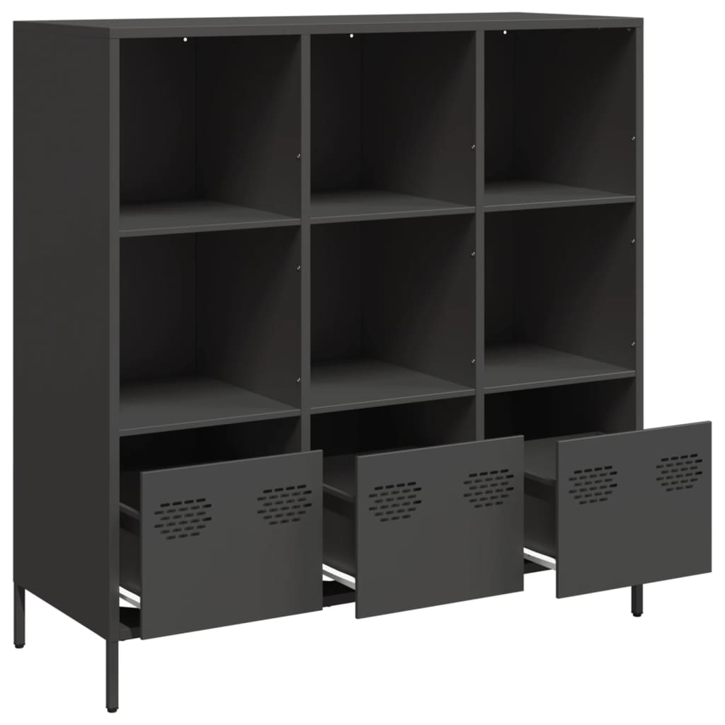 vidaXL Dulap înalt, negru, 101,5x39x103,5 cm, oțel