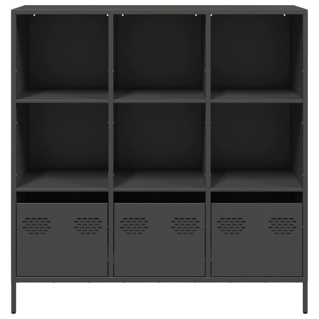 vidaXL Dulap înalt, negru, 101,5x39x103,5 cm, oțel