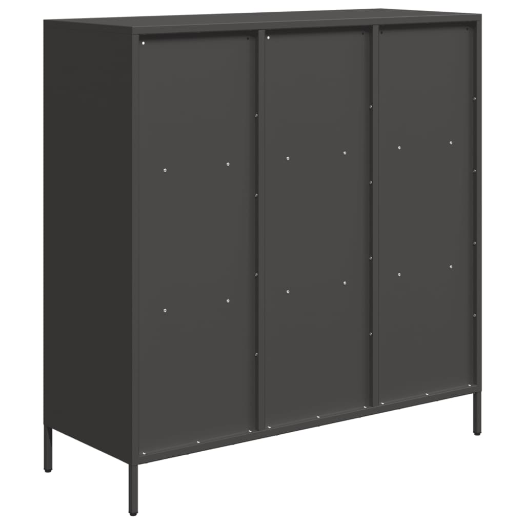 vidaXL Dulap înalt, negru, 101,5x39x103,5 cm, oțel