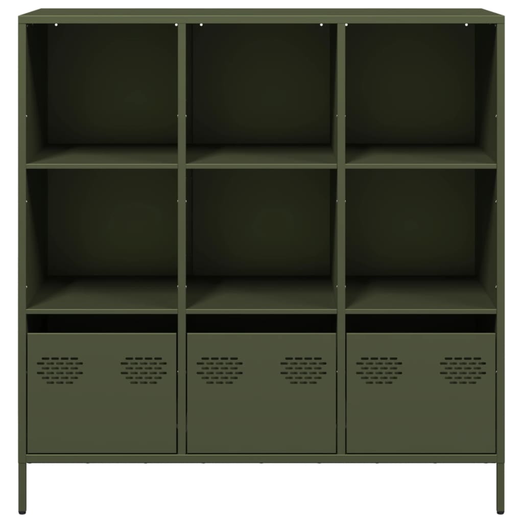 vidaXL Dulap înalt, verde măsliniu, 101,5x39x103,5 cm, oțel
