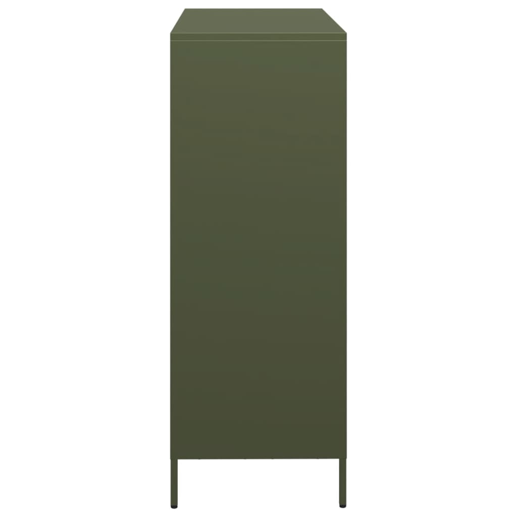 vidaXL Dulap înalt, verde măsliniu, 101,5x39x103,5 cm, oțel