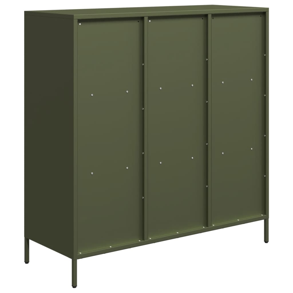 vidaXL Dulap înalt, verde măsliniu, 101,5x39x103,5 cm, oțel