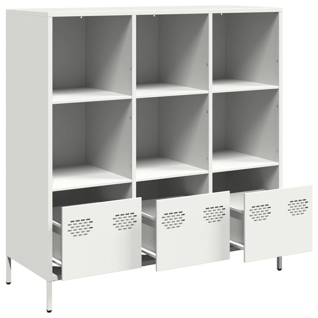 vidaXL Dulap înalt, alb, 101,5x39x103,5 cm, oțel vidaXL Dulap înalt, alb, 101,5x39x103,5 cm, oțel