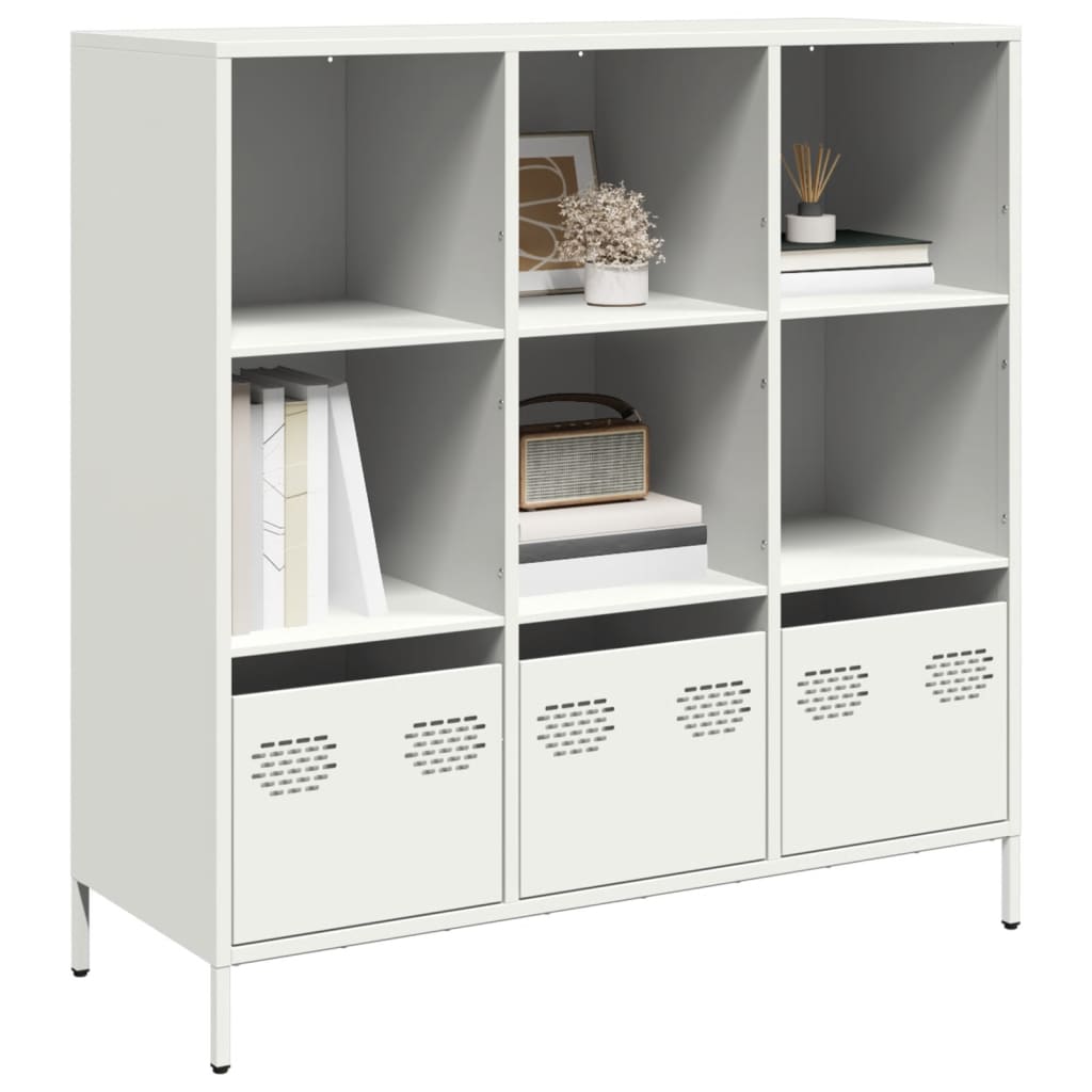 vidaXL Dulap înalt, alb, 101,5x39x103,5 cm, oțel vidaXL Dulap înalt, alb, 101,5x39x103,5 cm, oțel