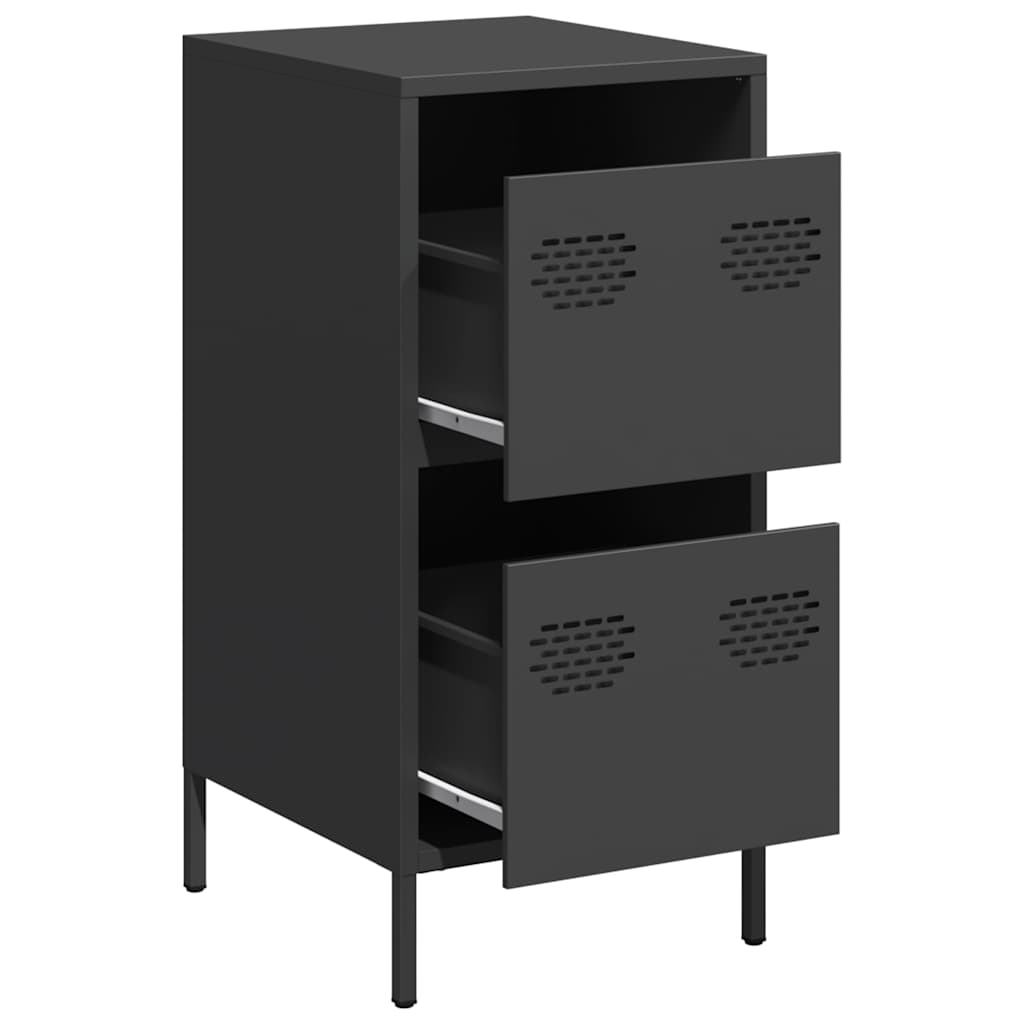 vidaXL Dulap, negru, 35x39x73,5 cm, oțel laminat la rece