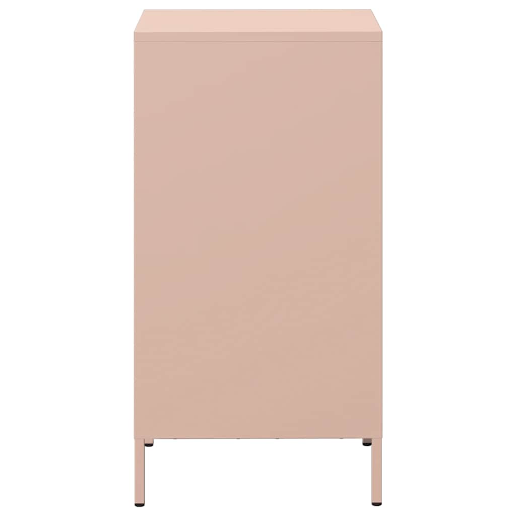 vidaXL Dulap, roz, 35x39x73,5 cm, oțel laminat la rece