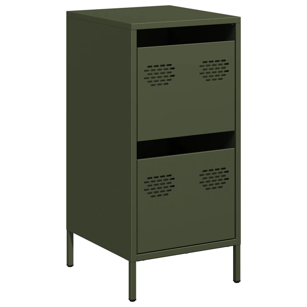 vidaXL Dulap, verde măsliniu, 35x39x73,5 cm, oțel laminat la rece vidaXL Dulap, verde măsliniu, 35x39x73,5 cm, oțel laminat la rece