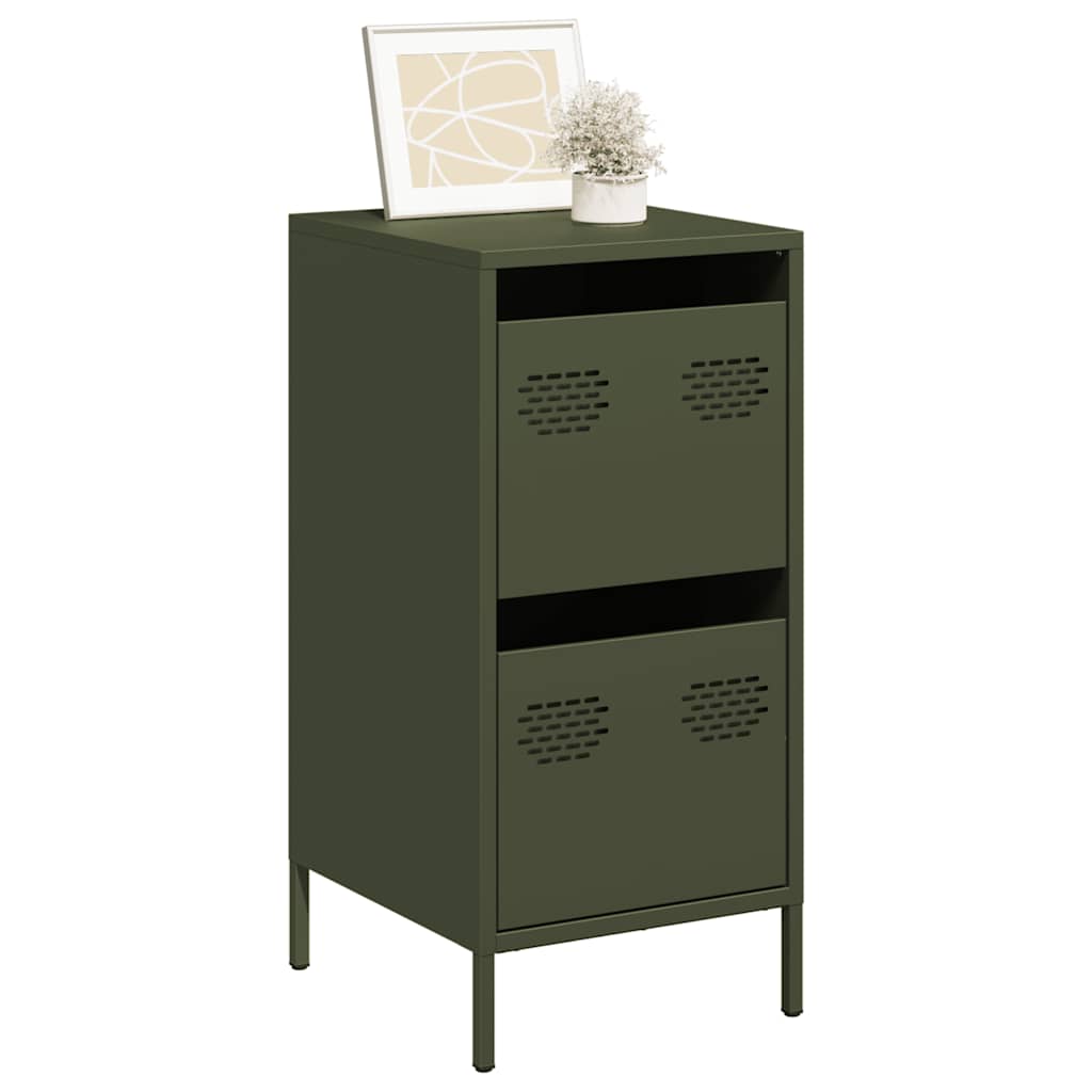 vidaXL Dulap, verde măsliniu, 35x39x73,5 cm, oțel laminat la rece vidaXL Dulap, verde măsliniu, 35x39x73,5 cm, oțel laminat la rece