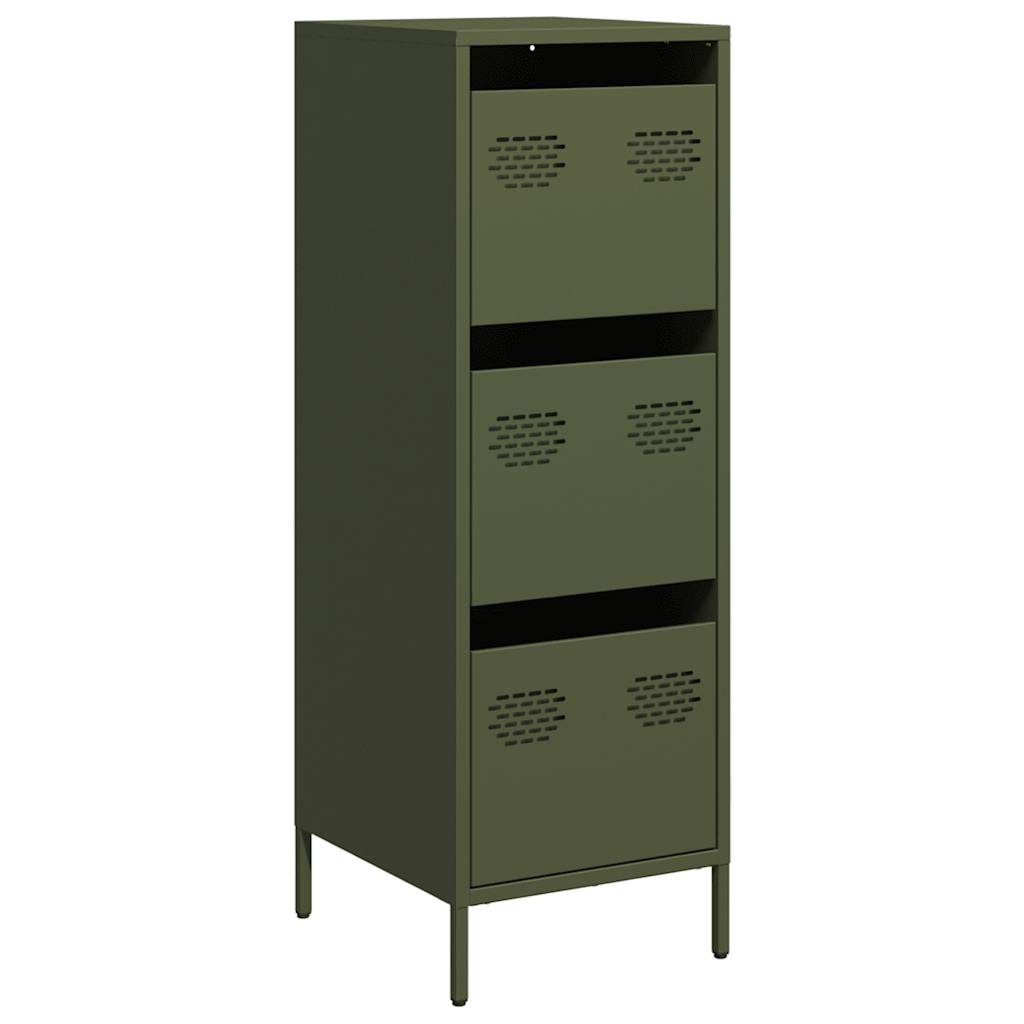 vidaXL Dulap înalt verde măslină 39x35x103,5 cm oțel vidaXL Dulap înalt verde măslină 39x35x103,5 cm oțel