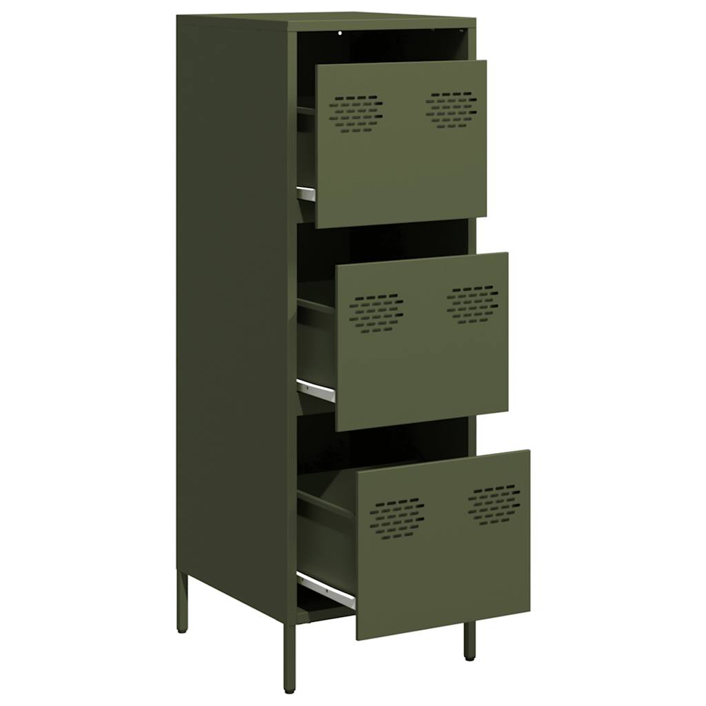 vidaXL Dulap înalt verde măslină 39x35x103,5 cm oțel vidaXL Dulap înalt verde măslină 39x35x103,5 cm oțel
