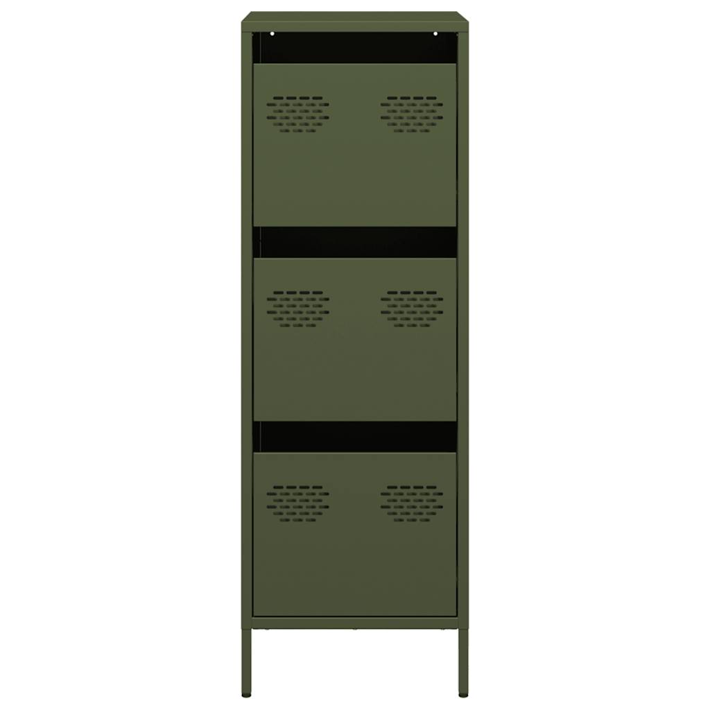 vidaXL Dulap înalt verde măslină 39x35x103,5 cm oțel vidaXL Dulap înalt verde măslină 39x35x103,5 cm oțel