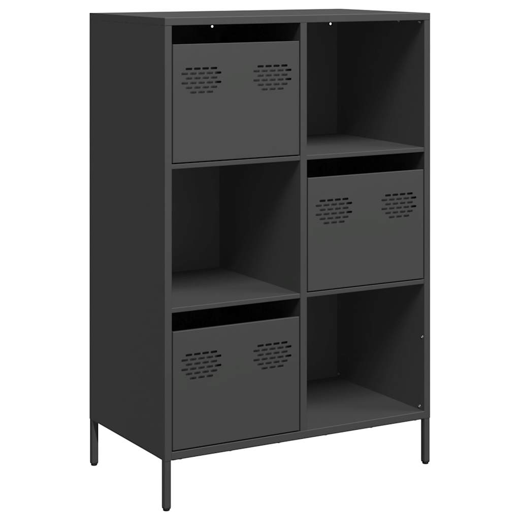 vidaXL Dulap înalt, negru, 68x39x103,5 cm, oțel