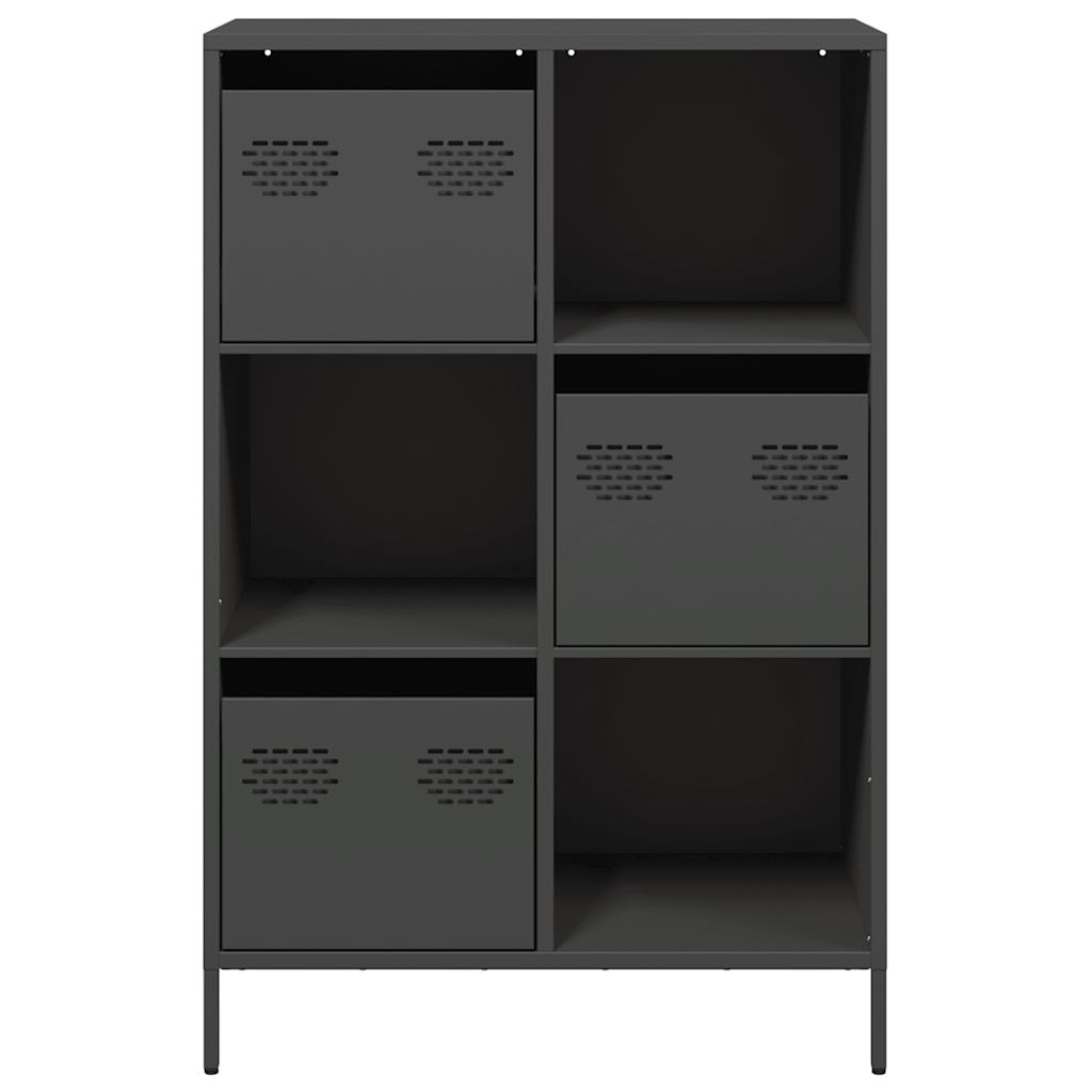 vidaXL Dulap înalt, negru, 68x39x103,5 cm, oțel