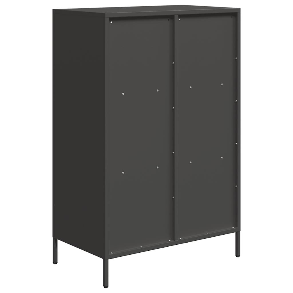 vidaXL Dulap înalt, negru, 68x39x103,5 cm, oțel