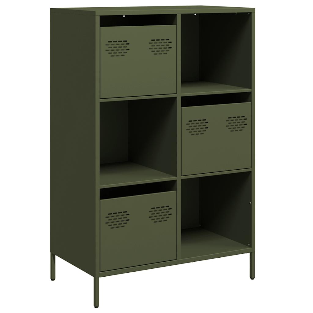 vidaXL Dulap înalt, verde măsliniu, 68x39x103,5 cm, oțel vidaXL Dulap înalt, verde măsliniu, 68x39x103,5 cm, oțel