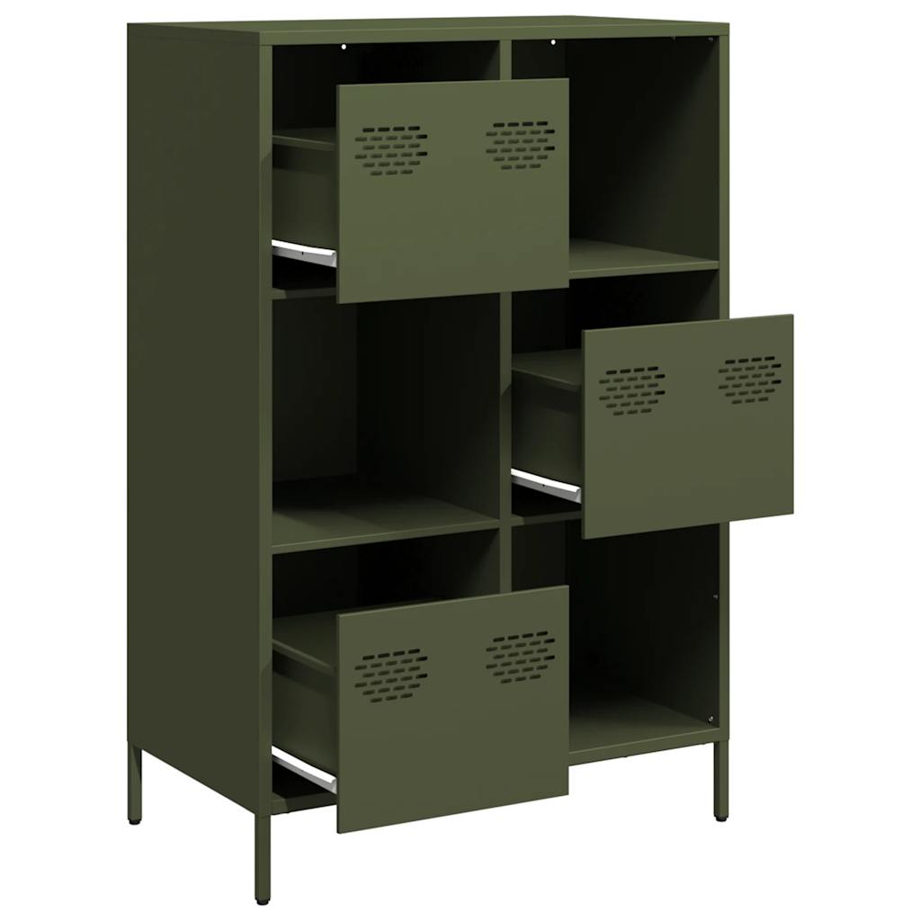 vidaXL Dulap înalt, verde măsliniu, 68x39x103,5 cm, oțel vidaXL Dulap înalt, verde măsliniu, 68x39x103,5 cm, oțel