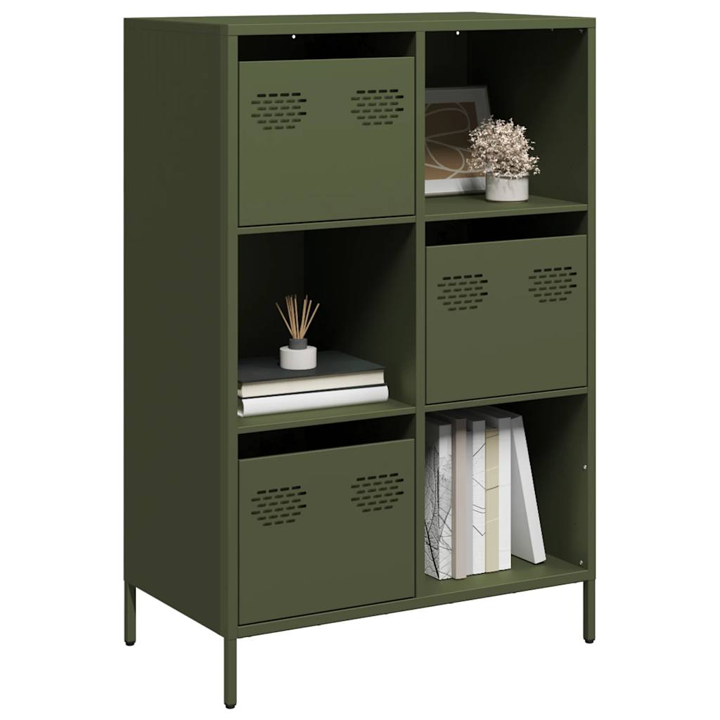 vidaXL Dulap înalt, verde măsliniu, 68x39x103,5 cm, oțel vidaXL Dulap înalt, verde măsliniu, 68x39x103,5 cm, oțel