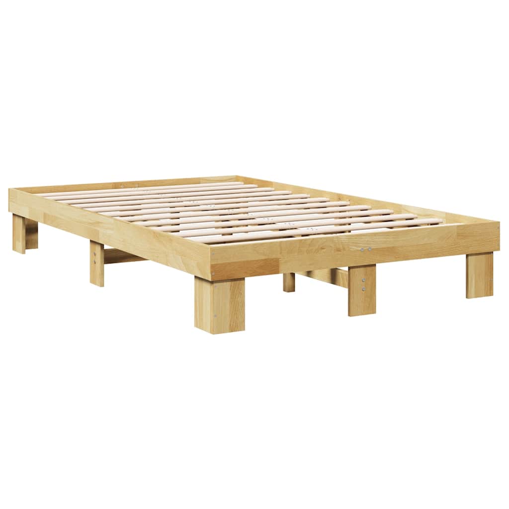 vidaXL Cadru de pat fără saltea 120x200 cm din lemn masiv de stejar vidaXL Cadru de pat fără saltea 120x200 cm din lemn masiv de stejar