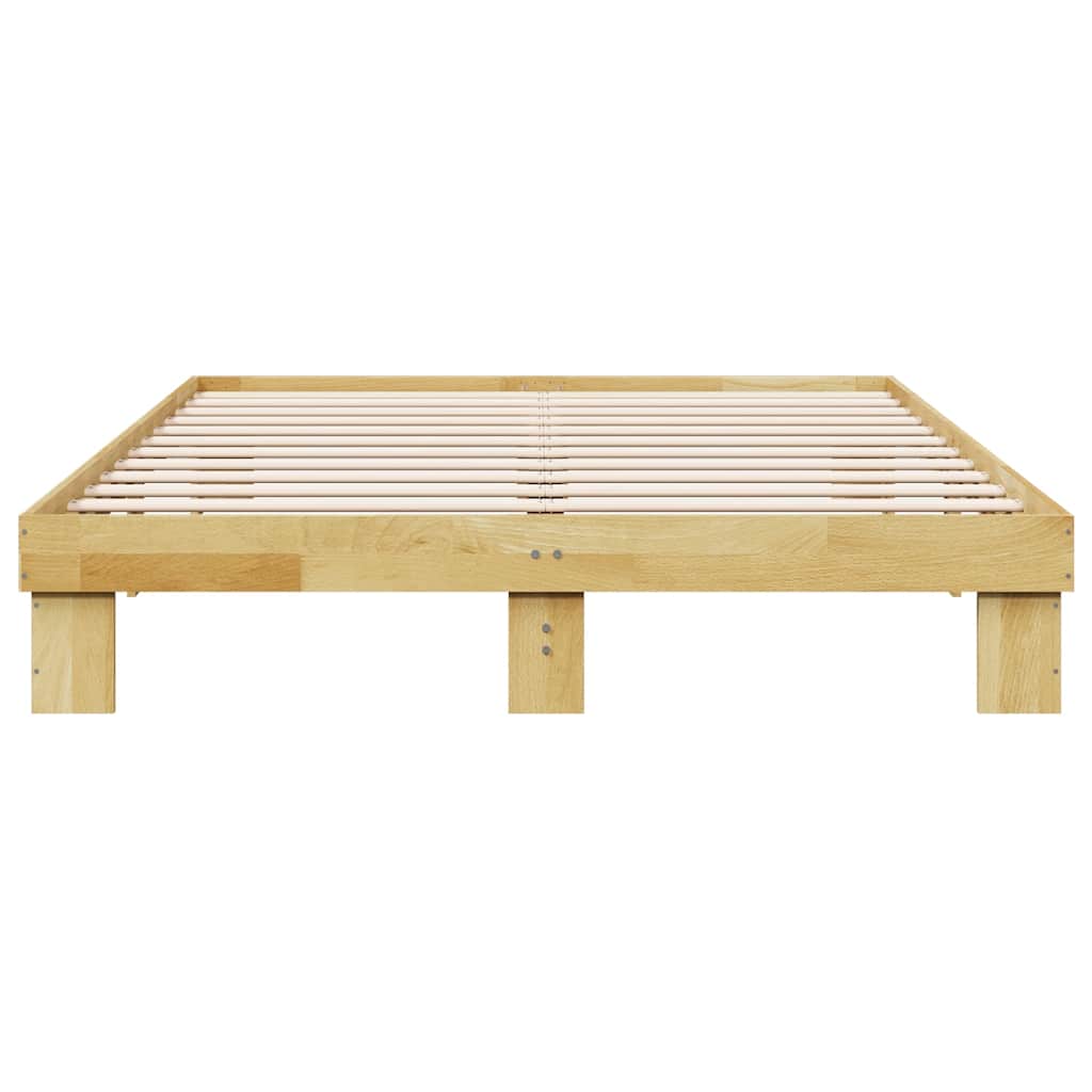vidaXL Cadru de pat fără saltea 140x200 cm din lemn masiv de stejar vidaXL Cadru de pat fără saltea 140x200 cm din lemn masiv de stejar