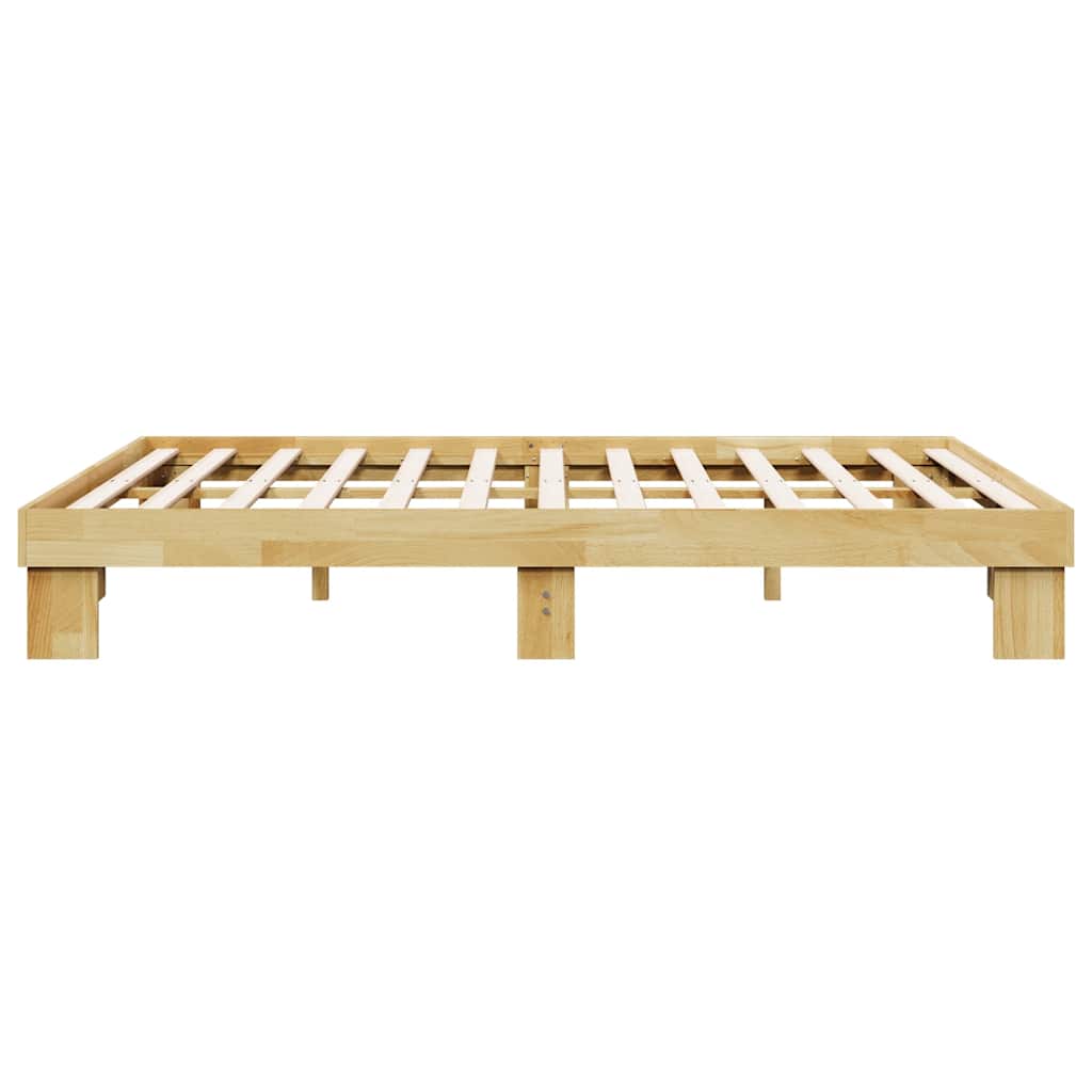 vidaXL Cadru de pat fără saltea 140x200 cm din lemn masiv de stejar vidaXL Cadru de pat fără saltea 140x200 cm din lemn masiv de stejar