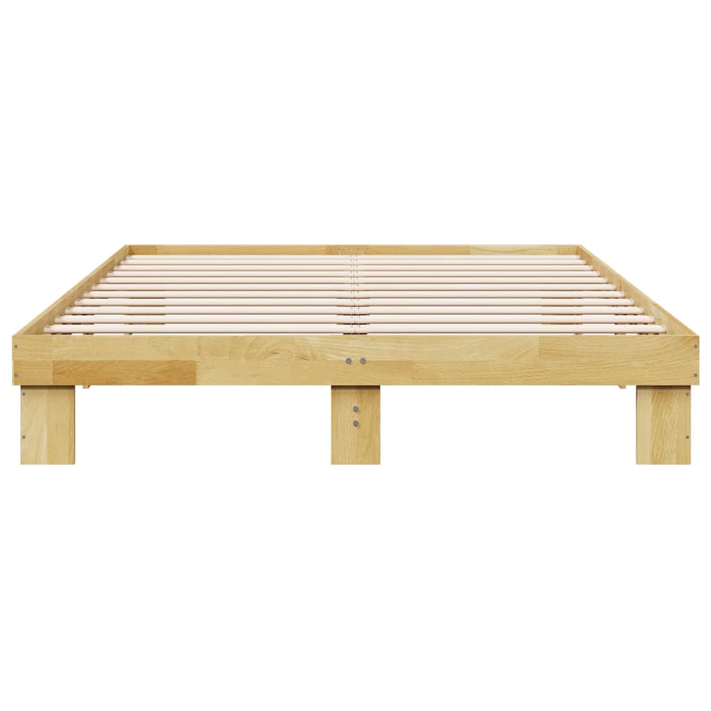 vidaXL Cadru de pat fără saltea 160x200 cm din lemn masiv de stejar vidaXL Cadru de pat fără saltea 160x200 cm din lemn masiv de stejar