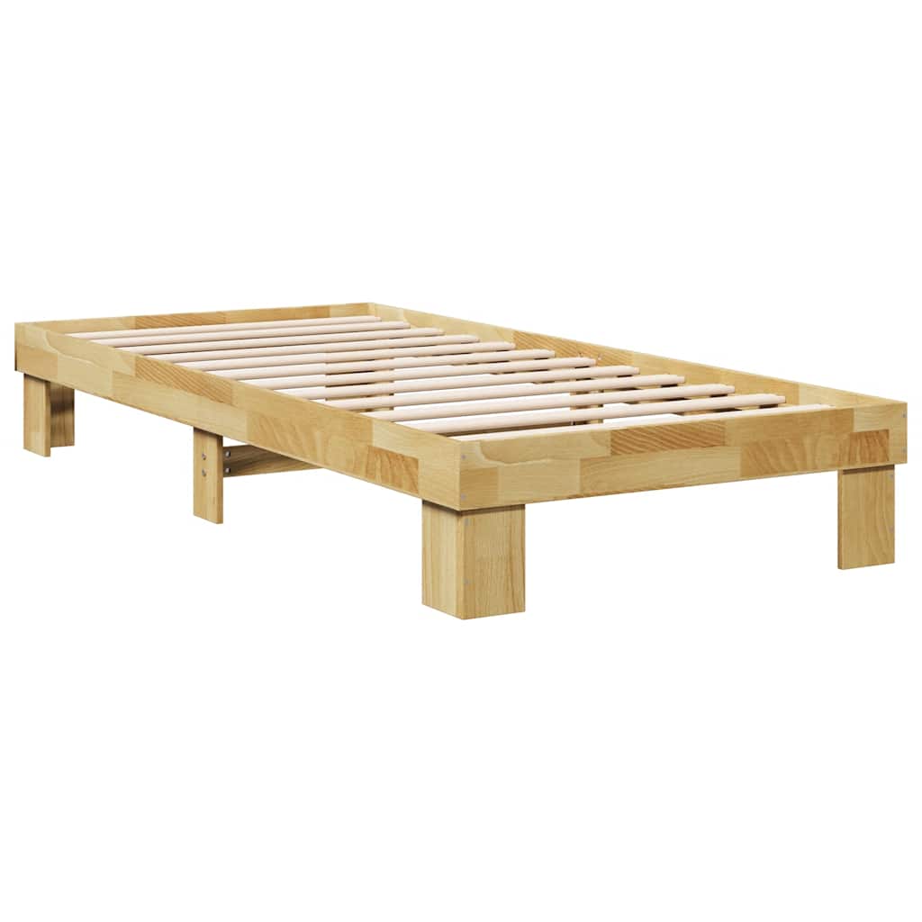 vidaXL Cadru de pat fără saltea 75x190 cm din lemn masiv de stejar vidaXL Cadru de pat fără saltea 75x190 cm din lemn masiv de stejar