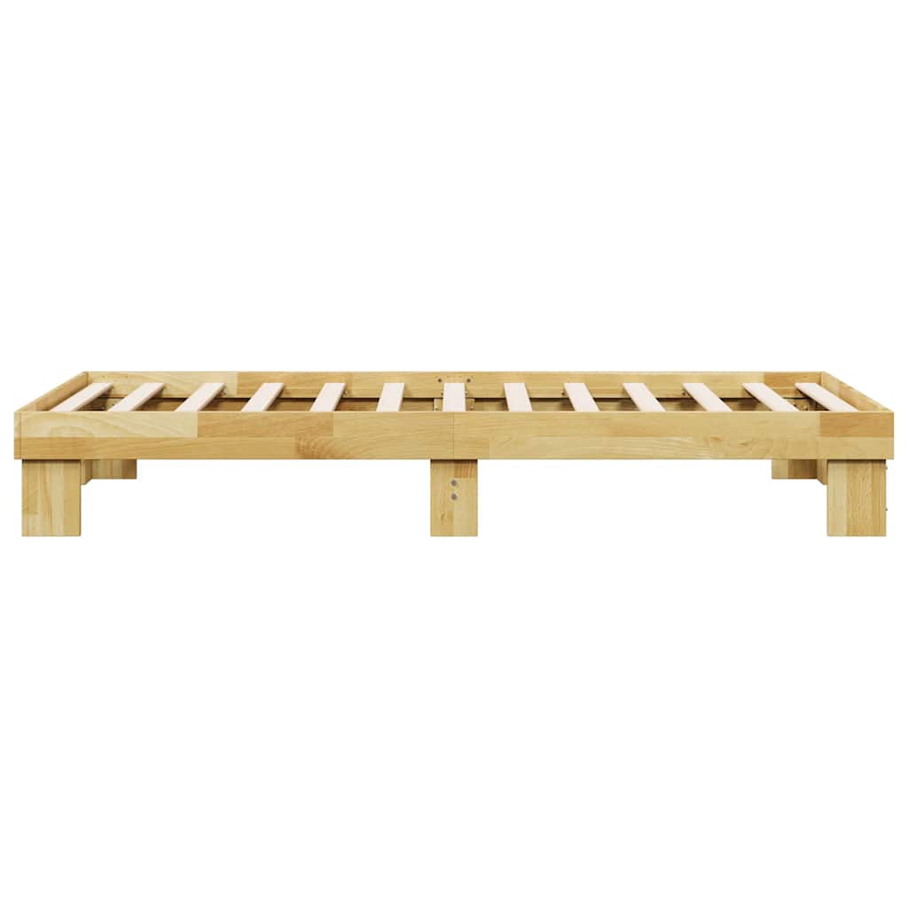 vidaXL Cadru de pat fără saltea 75x190 cm din lemn masiv de stejar vidaXL Cadru de pat fără saltea 75x190 cm din lemn masiv de stejar