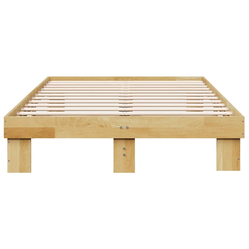 vidaXL Cadru de pat fără saltea 120x190 cm din lemn masiv de stejar vidaXL Cadru de pat fără saltea 120x190 cm din lemn masiv de stejar